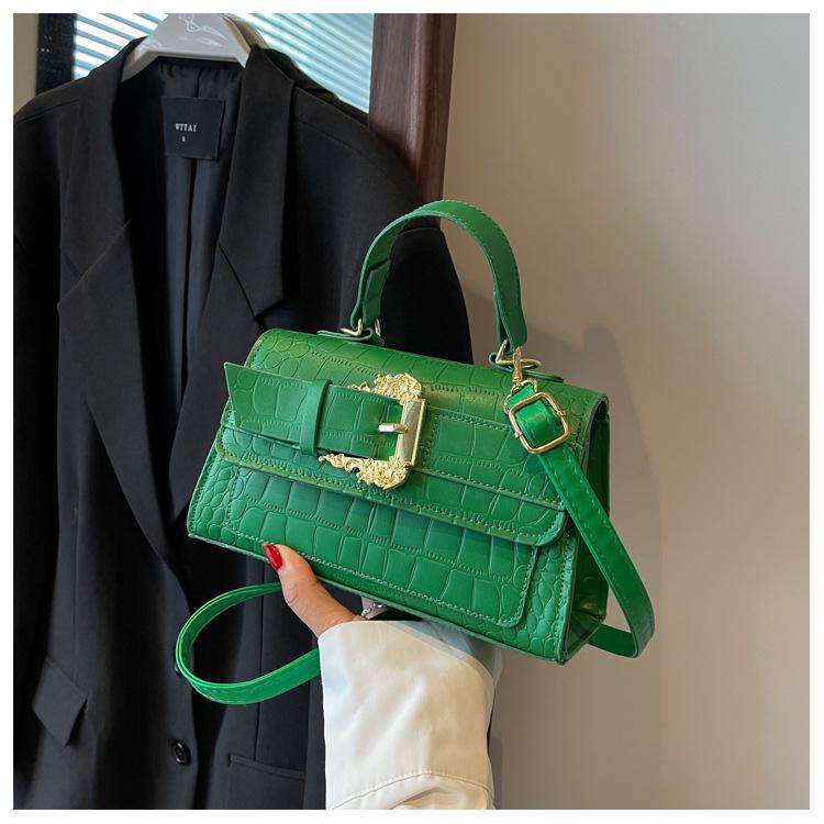 

2023 Лето Нишевая Простая Женская Сумка Квадратной Формы через Плечо и Кроссбоди зелёный