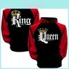 Luxurious King And Queen Crown Couples Matching Hoodies For Men And Women