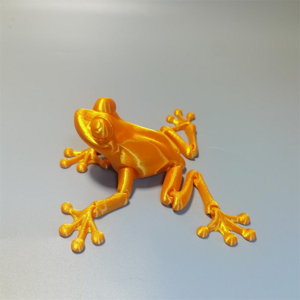 Realistic 3D Frog Toy with Movable Joints - Desktop Ornament and Gift Collection