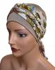 Turban Lena Marron Clair Tricoté 355 Foulard Automne Également Après Chimiothérapie