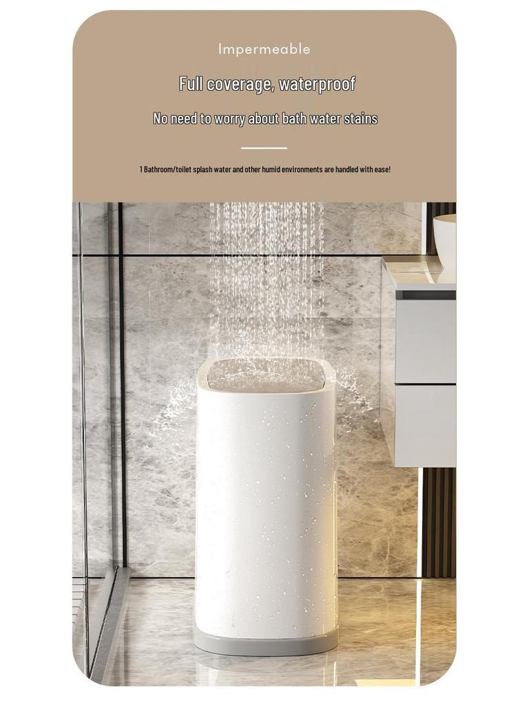 Søppelbøtte med trykknapp-popup-lokk for kjøkken, bad eller restaurant