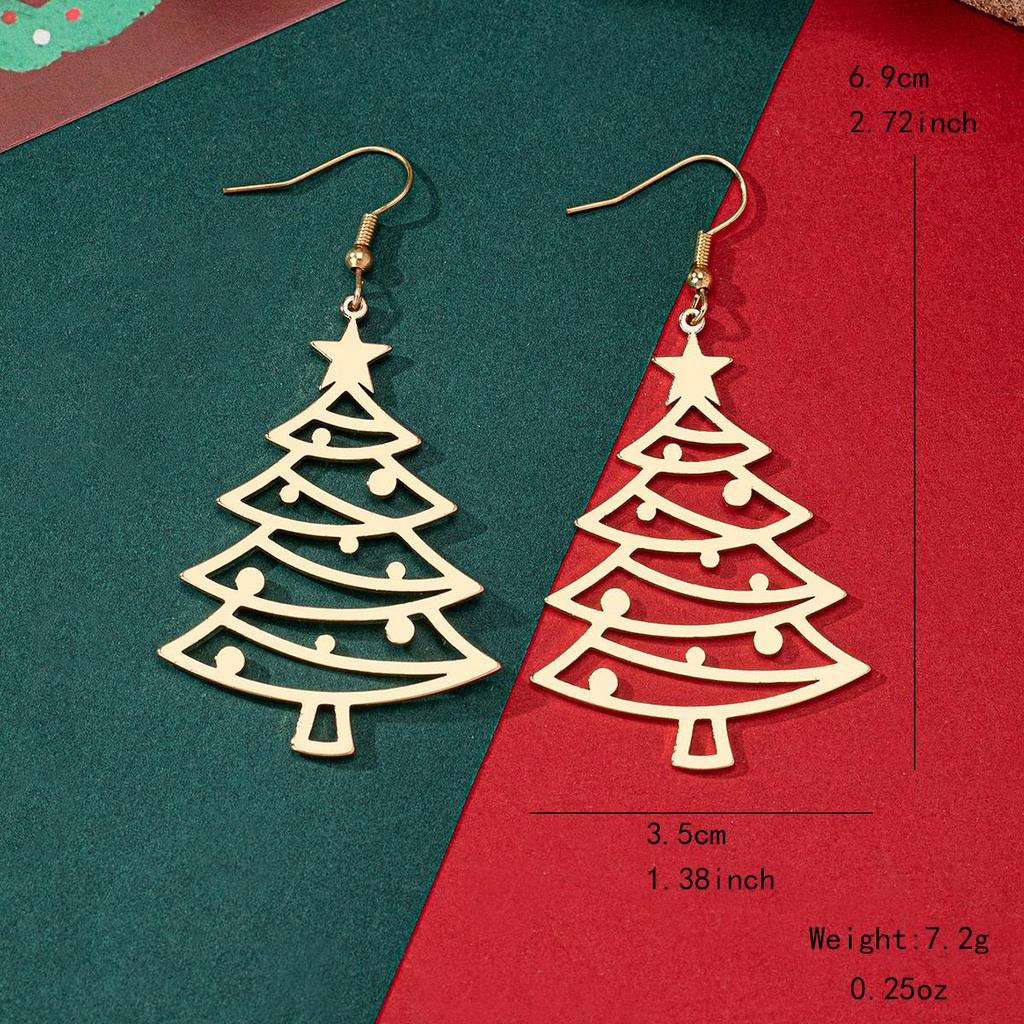 2024 European-American Creative High-End Christmas Tree Dangle Earrings