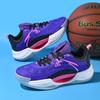 Foreign Trade Large Size Basketball Shoes Luminous 45 Youth Cement Ground Actual Combat Blue Sneakers Mesh Shoes Men's White Sneakers