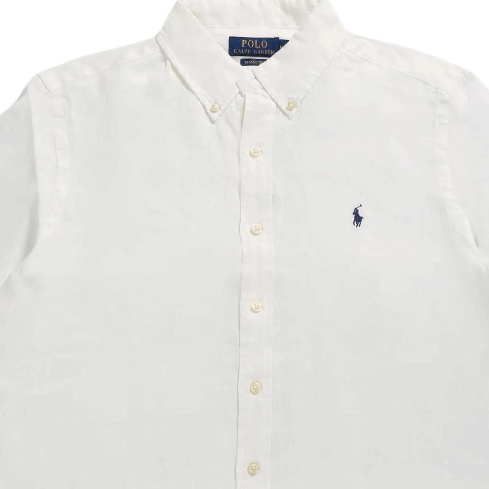 Polo Ralph Lauren Solid Logo Short Sleeve Shirt Men Shirts White 710966293-002