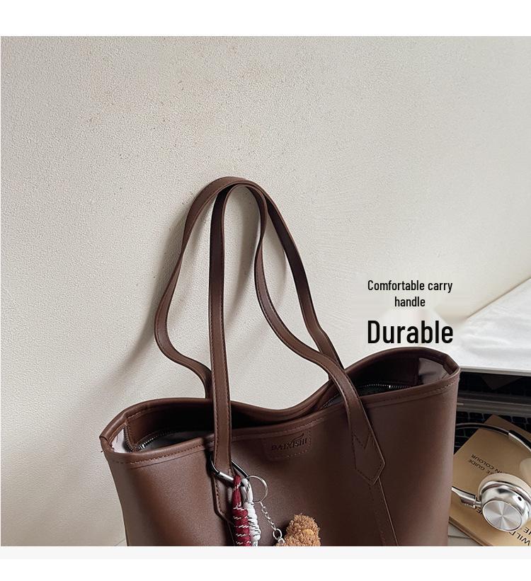 Women's Large Capacity Fashion Tote Bag - 2025 Korean Design, Versatile Casual Shoulder Bag for Daily Commuting