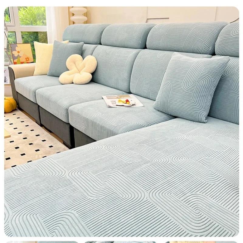 1Pc Elastic Sofa Cover Adjustable Sofa Cover Seat Cushion Energy Slipcover L-Shaped Corner Couch Cover Slipcover 1/2/3/4 Seater