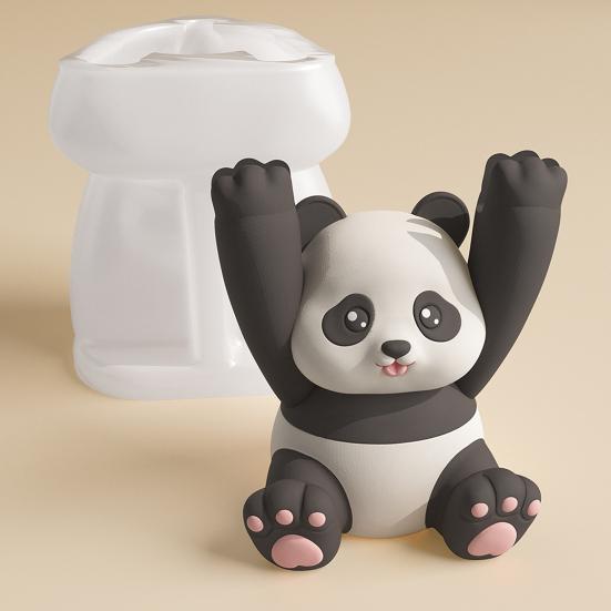 Yousheng Encouragement Animal Molds Panda Frog Cat Shape Molds Silicone DIY Craft Kit for Resin Plaster Motivational Signs Message Clip Mold