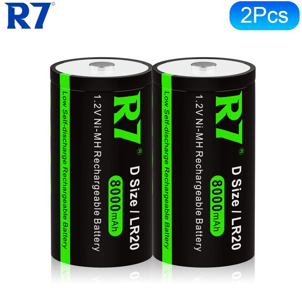 

Аккумуляторная батарея R7 1,2 В Ni-MH размера D Тип D HR20 8000 мАч Аккумуляторная батарея с низким саморазрядом