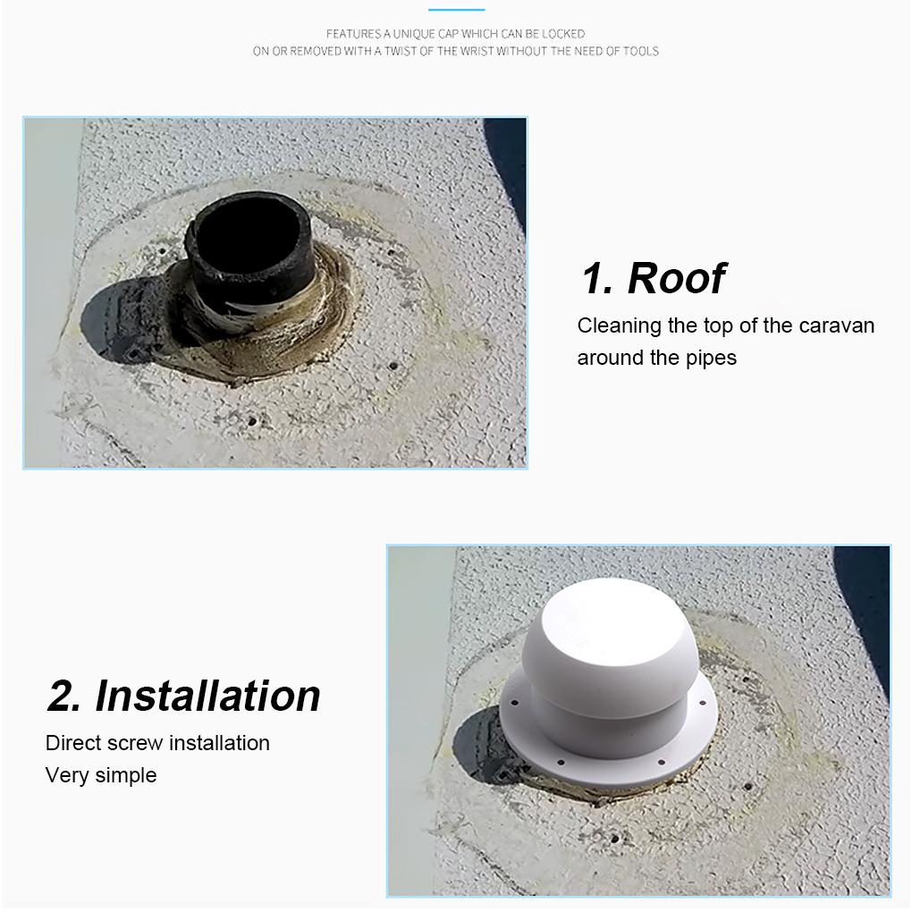 RV Vent Covers Ventilation Caps Top Mounted Air Circulation White