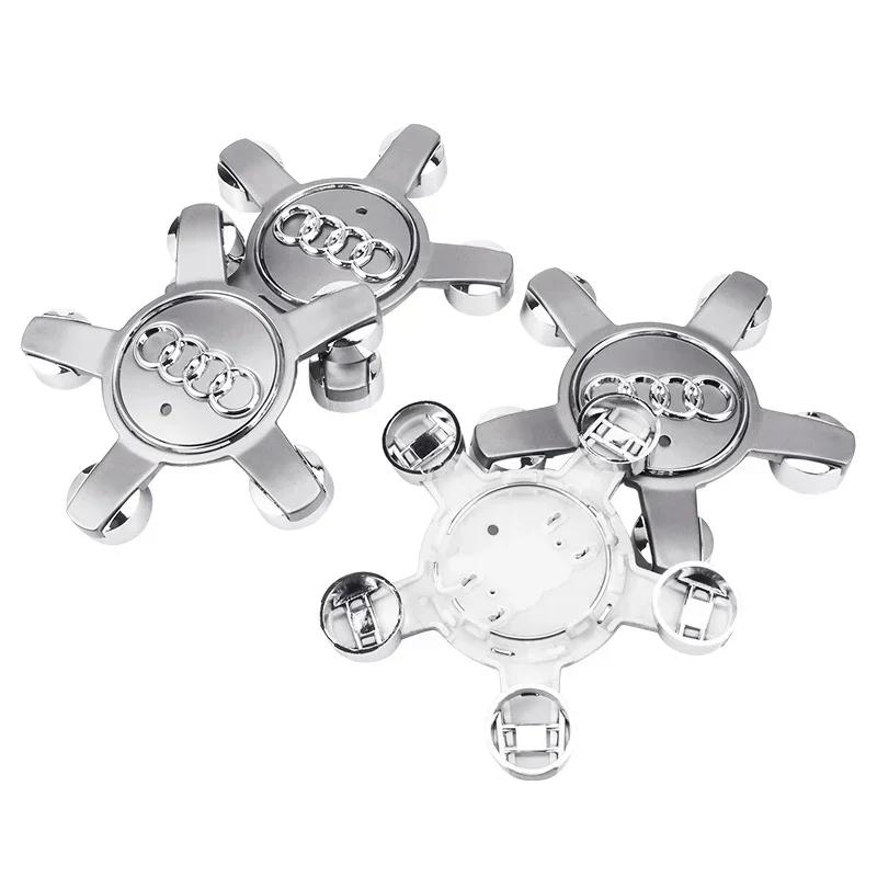 4pcs 60mm 61mm 68mm 69mm 135mm Car Styling R1 Wheel Center Cap Hub Covers Badge for A3 A4 A5 A6 A7 A8 S4 Auto Accessoriesv1