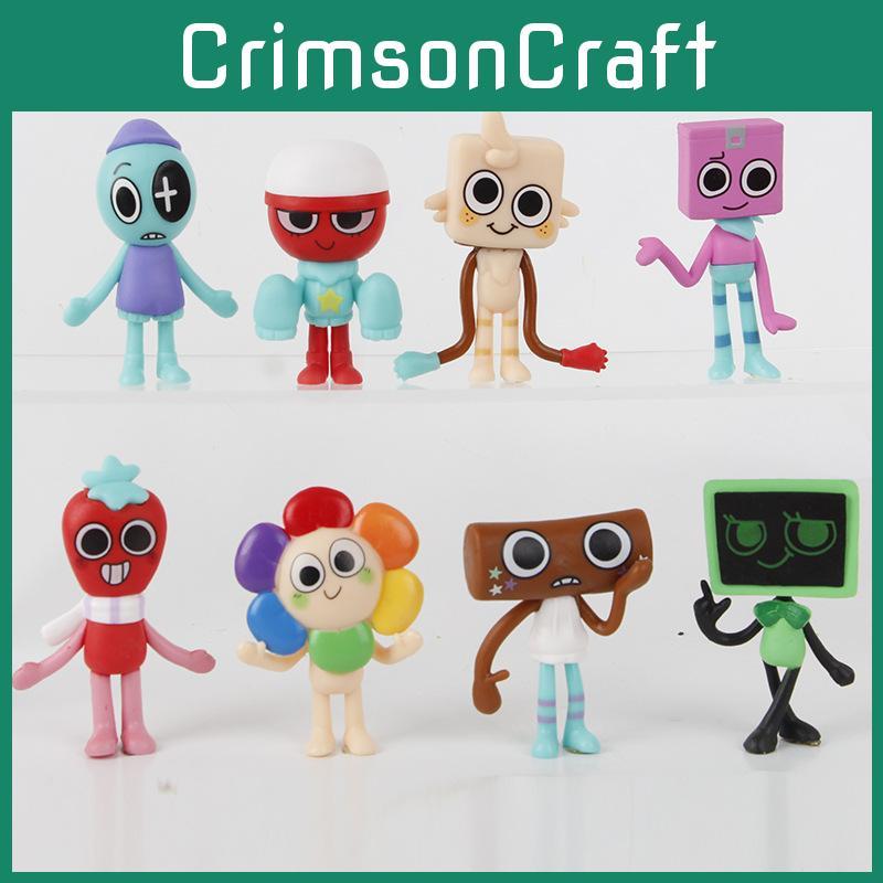 World Amazing Dandy Rhythm Box Pvc Characters Collection Of 8 Colorful Figurines