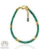 Zambian Emerald Beaded Bracelet: Faceted Gemstone, Unisex Gift