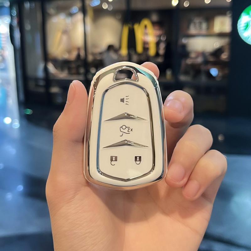 4 5 butoane NOU TPU husă pentru chei inteligente de mașină Geantă pentru chei pentru Cadillac ATS CT6 CTS DTS XT5 Escalade ESV SRX STS XTS ELR 2014 - 2018