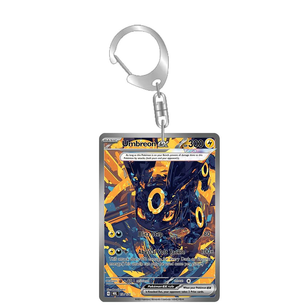 Anime Acrylic Keychain for Diancie Gardevoir Leafeon Milotic Eevee Evolutions Team Rocket Card Key Ring Self-Made Bag Pendant