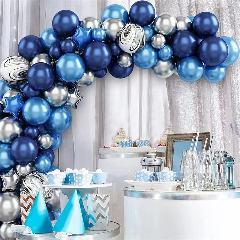 Blue Balloons Set Garland Kit Gold Confetti Balloon Arch Birthday Party Decoration Kids Wedding Birthday Baby Shower Globos Toys
