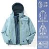 Empty mountain rain hard shell jacket women's new windproof waterproof warm three-in-one mountaineering jacket