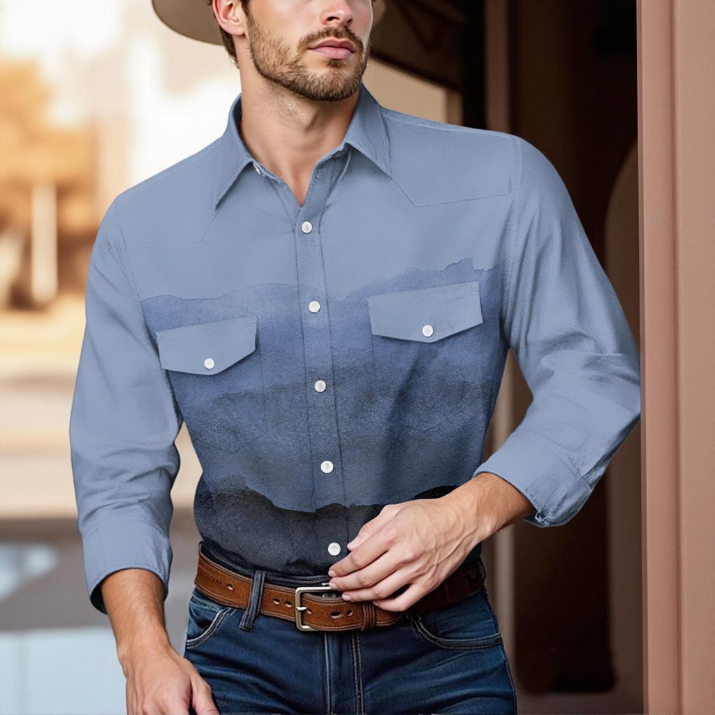 Men'S Fashionable Lapel And Shoulder Length Short Sleeved Casual Top