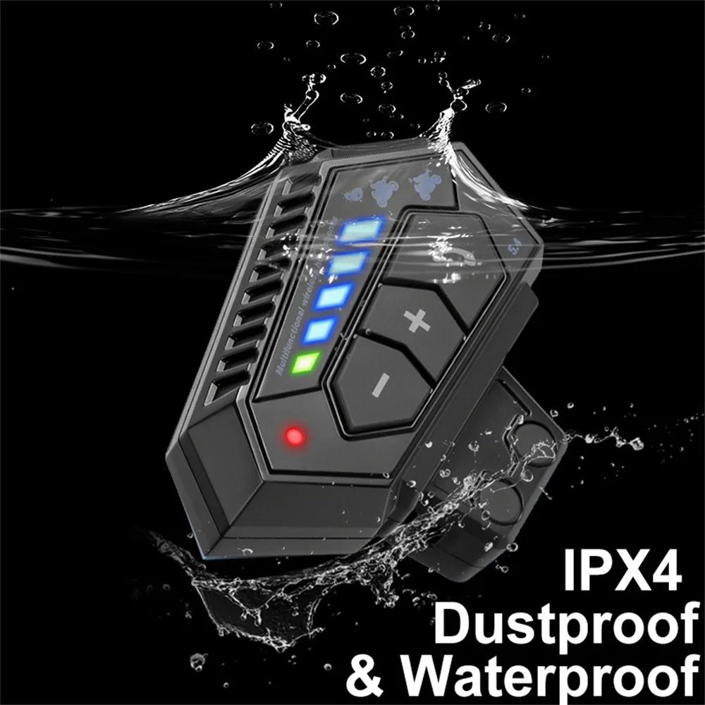 Bluetooth 5.4 Helmet Headset Motorcycle Waterproof Earphone MP3 Music Player Speaker Wireless Hands-free Call Phone Kit for Moto