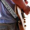 National Style Guitar Strap with 6 Picks Acoustic Electric Guitar Straps Soft Embroidery Shoulder Strap Belt Easy Use