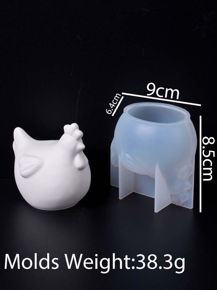 3D Hühnerhahn Silikon Kerzenform DIY Oster Tier Ornamente Herstellung Aroma Seife Gips Harz Ton Formen Haus Deko Bastel Geschenke