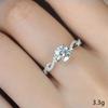 Milangirl Nuovo Anello Geometrico a Spirale con Zirconi Moda Donna Lusso Design Intagliato Anello per Matrimonio Festa