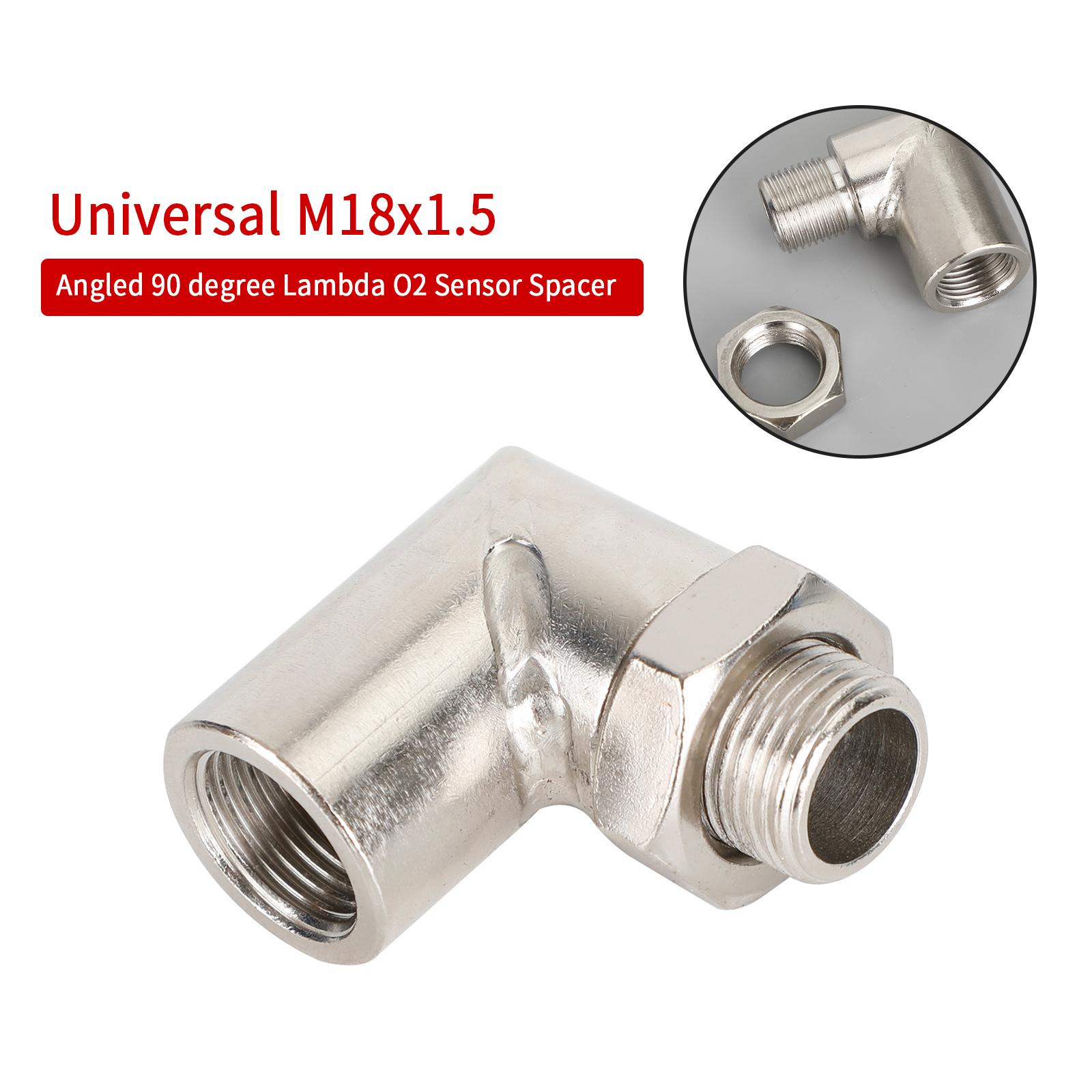 

Exhaust Pipe M18*1.5 Oxygen Sensor Adapter 90 Degree Extension Extender CLE