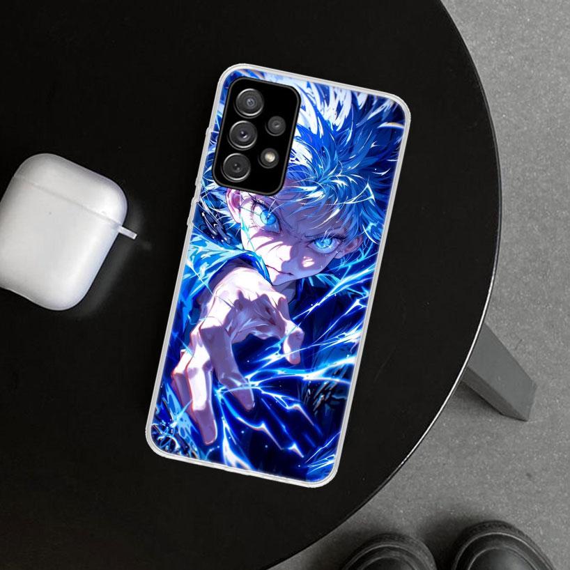 Huner X-Hunters Killua Phone Case Cover for Samsung Galaxy A12 A22 A32 A52 A72 A02S A51 A50S A31 A20S A10S Note 20 Ultra 10 Plus