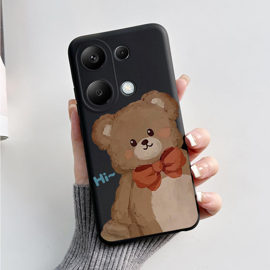 For Xiaomi Poco M6 Pro Case Soft Silicone Cute Cat Panda Shockproof Cover for Poco M6 Pro 4G TPU Coque Funda Shell M6Pro 6.67''