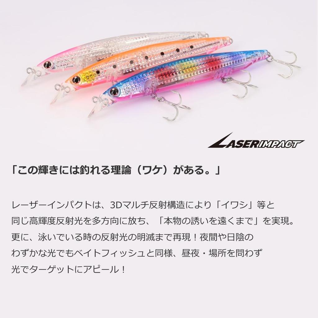 Daiwa Seabass Lure Shoreline Shiner Z Vertis R Laser Impact 125F LI Pink Head Laser
