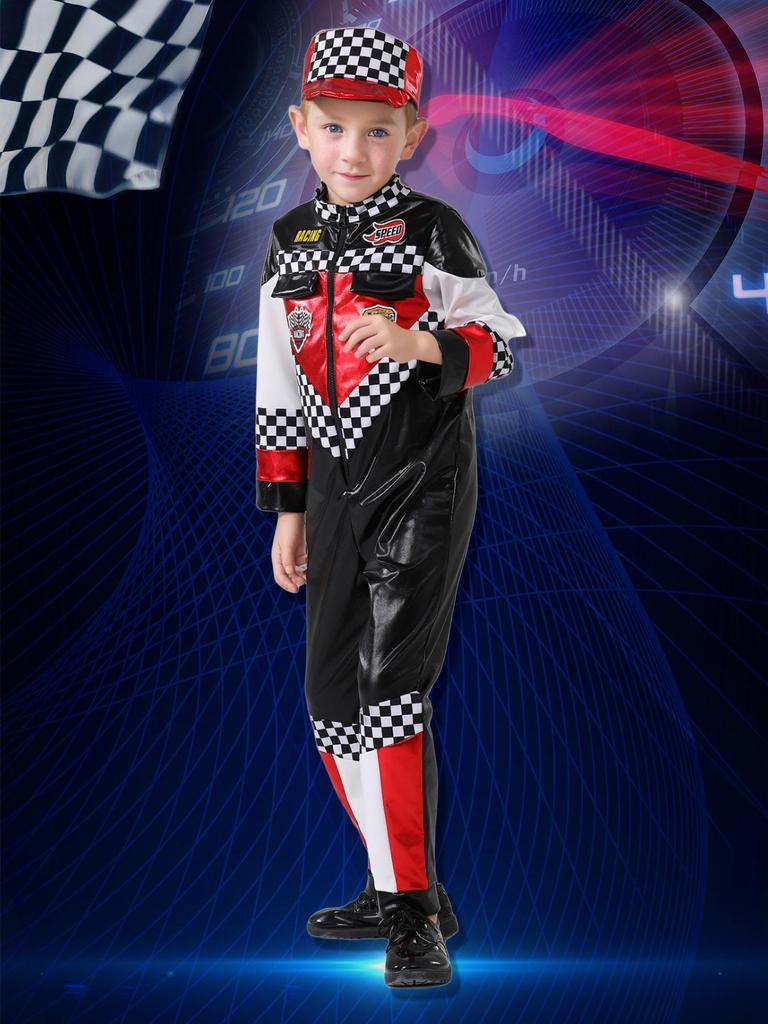 Children's Racer Halloween Costume - Boys' Sports Role-Play Outfit