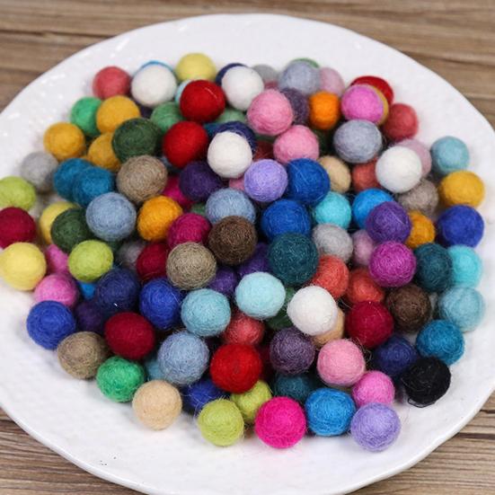 10 Stück 15mm Filzpompons Dekorativ Handgemacht Lustig Handgefertigt DIY Wollfilz