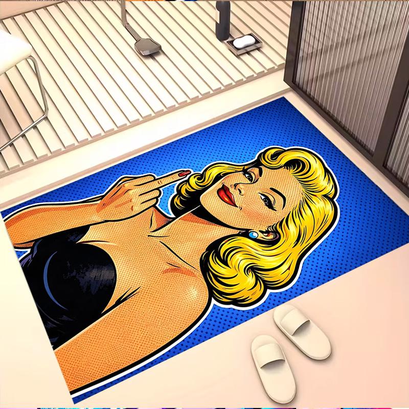 Marilyn Monroe Print Vloerkleed, Wasbaar Vloerkleed, Voor Entree Slaapzaal Wasruimte Kantoor Studeerkamer, Woondecoratie Verjaardag Kerstcadeau