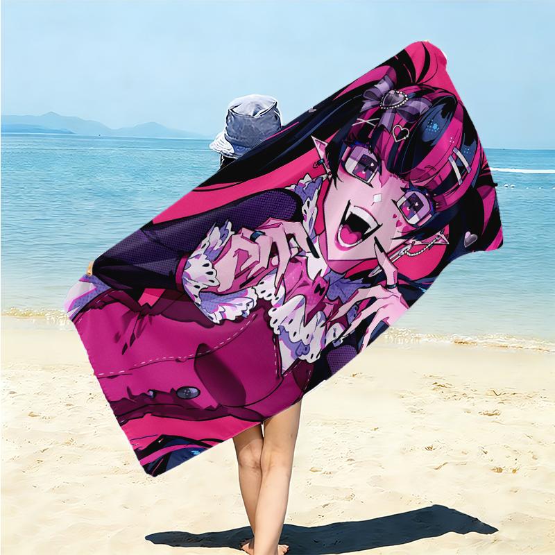 1Pc Monster High Creatures Beach Towel Microfiber Beach Towel Thin Absorbent For Beach Swimming Yoga Bath Sports 091729