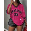 Buntes kreatives Zahlenbild 3D-gedrucktes lässiges Sport-T-Shirt für Damen Rundhalsausschnitt Bequem Weich Locker Atmungsaktiv Mode Sommer-T-Shirt