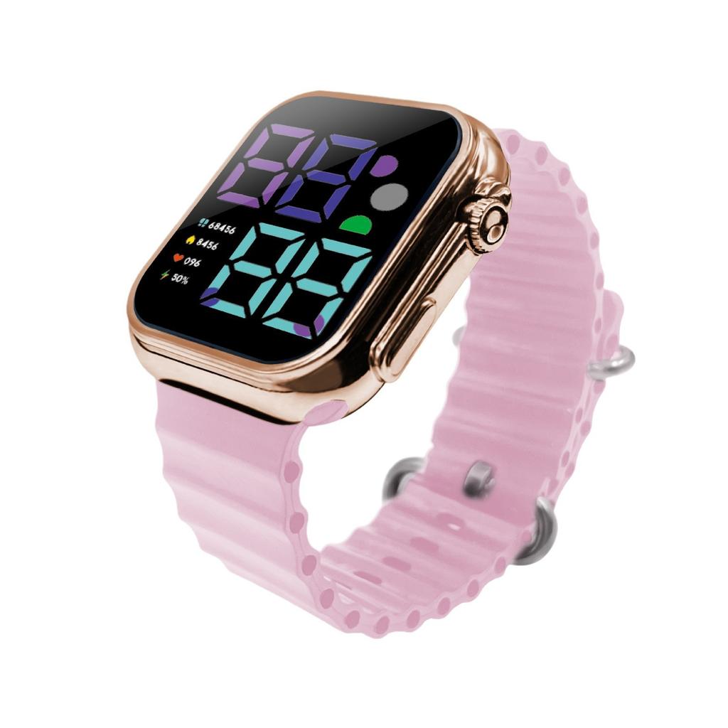 LED elektronisk klokke motetrend par menn og kvinner knapp lysende galvanisering elektronisk klokke