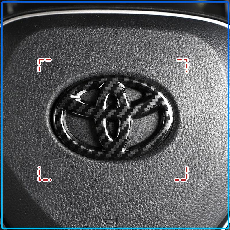 1Pcs Car Steering Wheel Badge Decal Auto Styling Car Decoration Sticker For Toyota C-hr Prado Rav4 Yaris Hilux Prius Avensis Corolla Camry