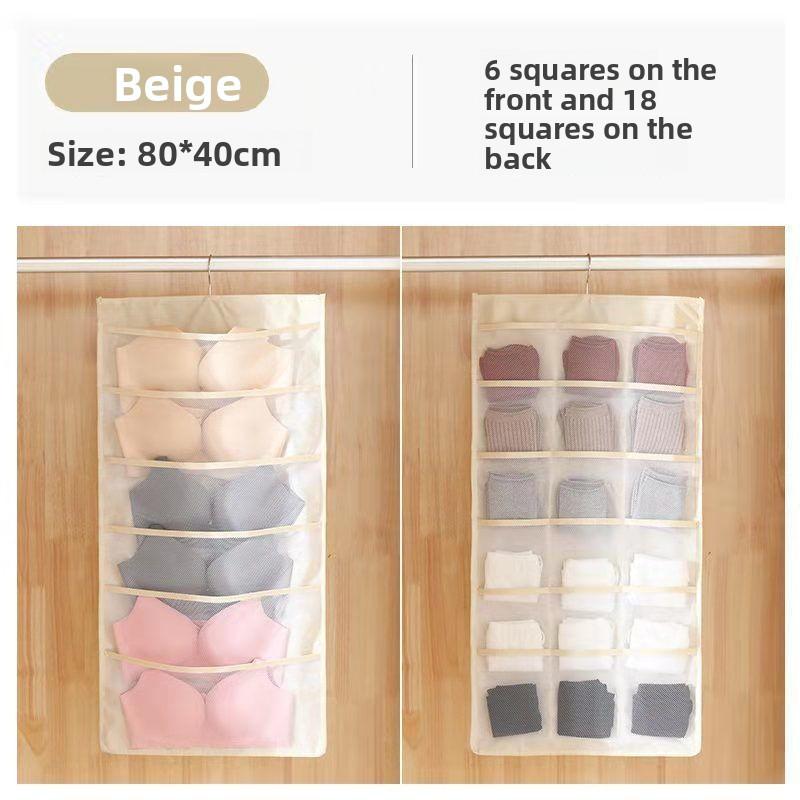 1pc  Double-sided Underwear Storage Bag, Hanging Underwear and Underpants Storage Bag, Compartments for Household Use
