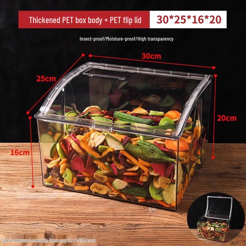 

Large Plastic Food Storage Container with Flip-Top Lid