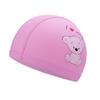 Children's Comfortable Dolphin Swimming Cap - Solid Color PU Coated, Suitable for Boys & Girls.