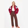 Autumn Women's Clashing Long Sleeve Patchwork Double Pocket Lapel Jacket