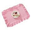 French Design Cloth Placemat Ruffle Edges Gingham Plaids Washable Table Mat For Banquets Wedding Parties Home Decors