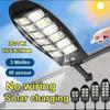 30000W Upgradované 504LED solární pouliční světlo Venkovní vodotěsná LED pro zahradní stěnu Nastavitelný úhel solární lampa Vestavěná 10000mAH