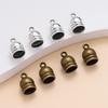 10Pcs/lot Necklace End Crimp Bead Leather End Caps Cord Cover Necklace Bracelet End Tip Cap DIY Jewelry Making Finding