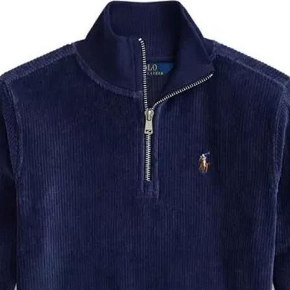Polo Ralph Lauren Sweatshirt Half-Zip Long Sleeve Navy Blue Kids Tops POIZON241023662