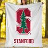 Stanford Cardinal logo printed throw blanket—lightweight,soft,warm;versatile blanket for all seasons—perfect as &air-conditioning throw,nap blanket