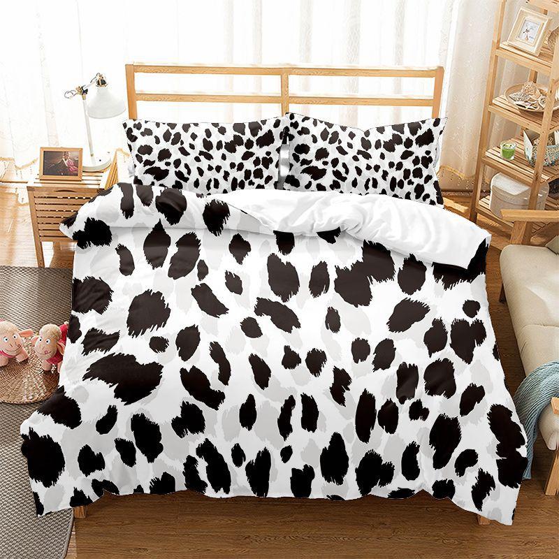 Leopard Print Duvet Cover Set King Queen Full Size Polyester Bedding Set African Animal Cheetah Print Perfect For Man And Woman