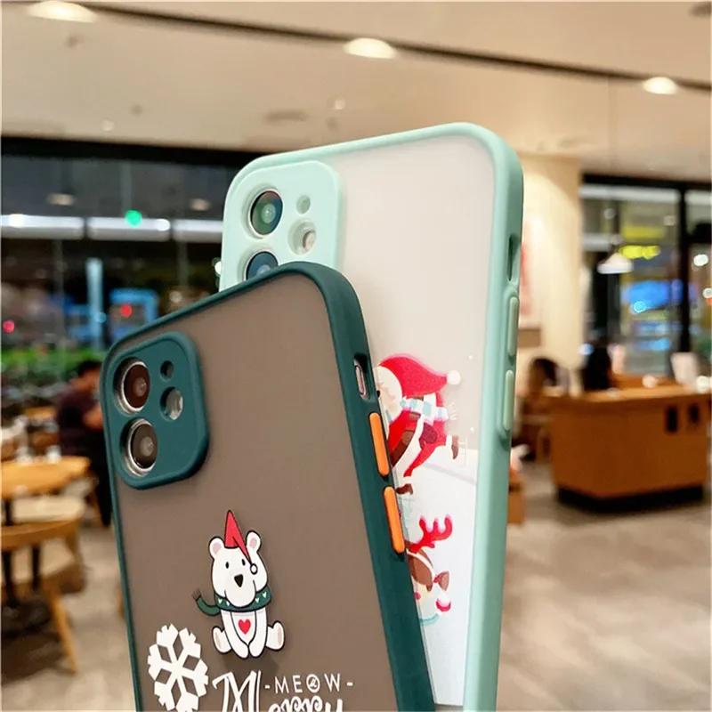 Merry Christmas New Year Phone Case For iPhone 16 15 14 13 12 11 Pro Max Mini X XS 7 8 Plus SE Shockproof Hard Cover Fundas