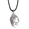 45cm Necklace Leather Chain Big Chief Pharaoh Buddhism Minimalist Jewelry Components QN015