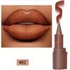 2-in-1-Lipliner und Lippenstift, mattes Finish, wasserfester Lippenstift, leicht aufzutragen, hochpigmentierter Lipgloss, Braunton, Kreideform, Lippen-Make-up-Kosmetik