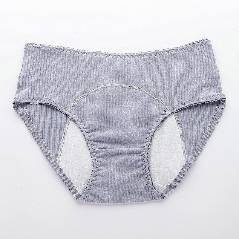 Mid Waist Women's Breathable Pure Cotton Physiological Underwear Women's Threaded Cotton Menstrual Underwear Panties